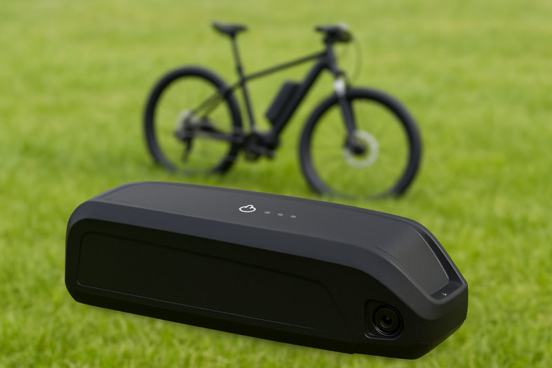 Batterie de vélo électrique en cours de test dans un atelier de réparation